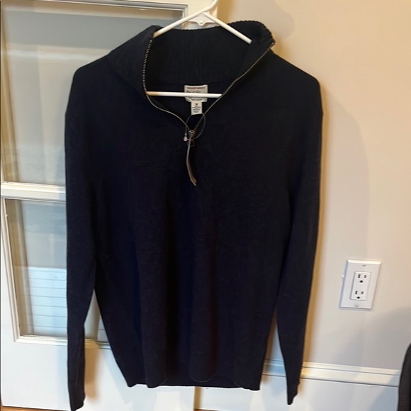 Jcrew Men's navy half zip sweater - Picture 1 of 4